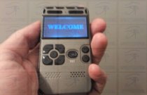 Professional digital voice recorder with large display, MP3 player and password protection