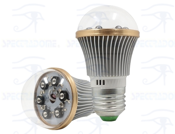 Infrared illuminator hidden into a light bulb